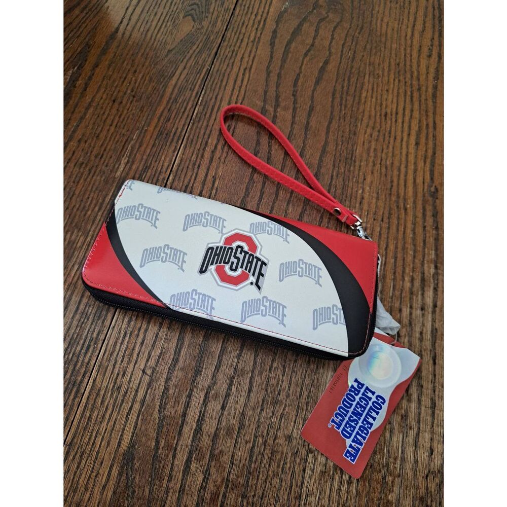 New Ohio State University NCAA Collegiate Curve Zip Wallet Organizer